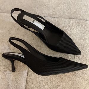 Zara Black Kitten Heel - New Without Tags